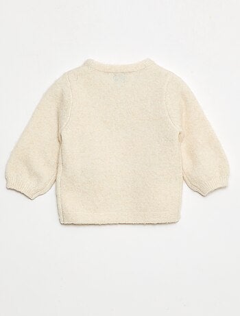 Maglione in maglia con fiocco decorativo sul davanti