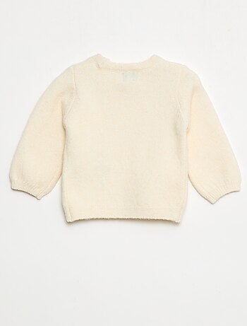 Maglione in maglia con fiocco decorativo sul davanti