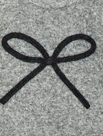 Maglione in maglia con fiocco decorativo sul davanti