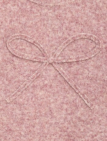 Maglione in maglia con fiocco decorativo sul davanti