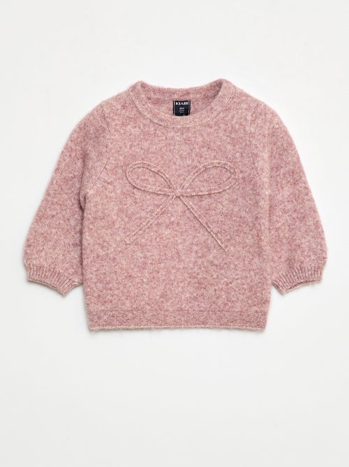 Maglione in maglia con fiocco decorativo sul davanti - Kiabi