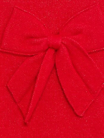Maglione in maglia con fiocco decorativo sul davanti