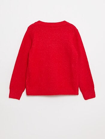 Maglione in maglia con fiocco decorativo sul davanti