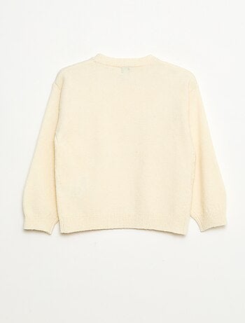 Maglione in maglia con fiocco in maglia a trecce sul davanti