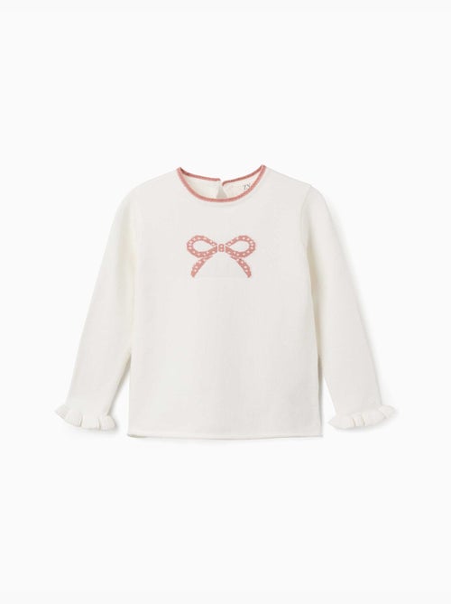 Maglione in maglia con fiocco jacquard - Kiabi