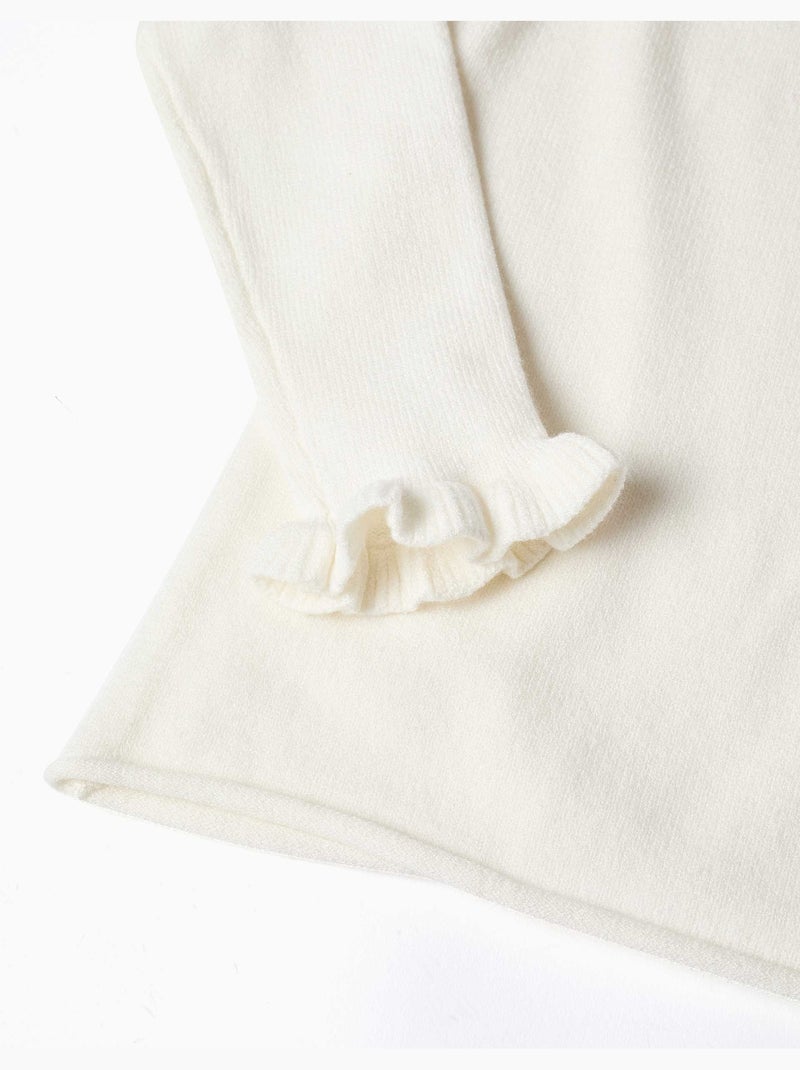 Maglione in maglia con fiocco jacquard Bianco - Kiabi