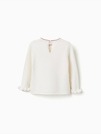 Maglione in maglia con fiocco jacquard
