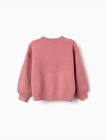 Maglione in maglia con fiori ricamati