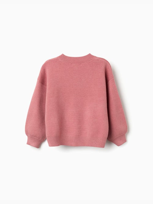 Maglione in maglia con fiori ricamati - Kiabi