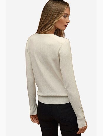 Maglione in maglia con girocollo e dettagli con bottoni hiccup