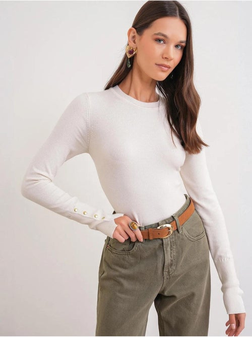 Maglione in maglia con girocollo mixray - Kiabi Maglione in maglia con girocollo mixray - Kiabi