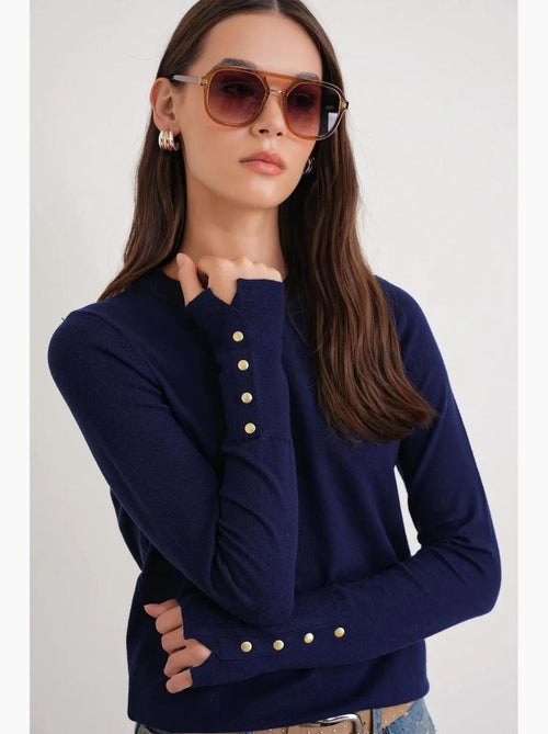 Maglione in maglia con girocollo mixray - Kiabi Maglione in maglia con girocollo mixray - Kiabi