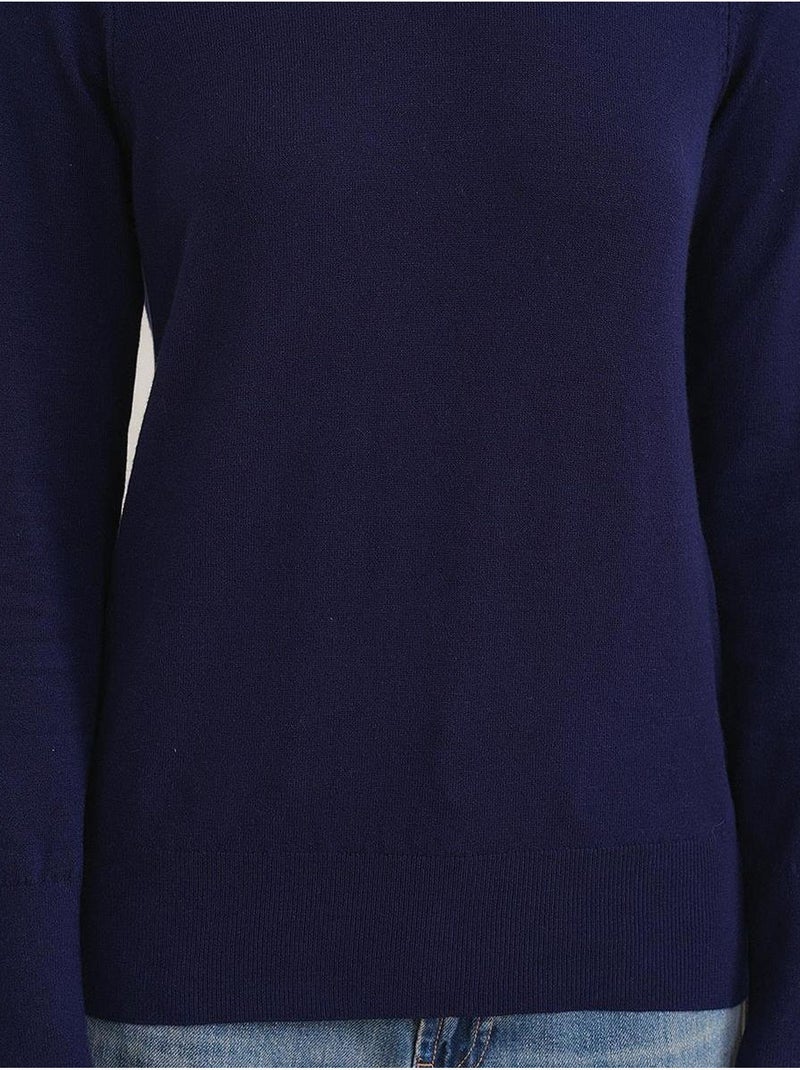 Maglione in maglia con girocollo mixray Blu marino - Kiabi