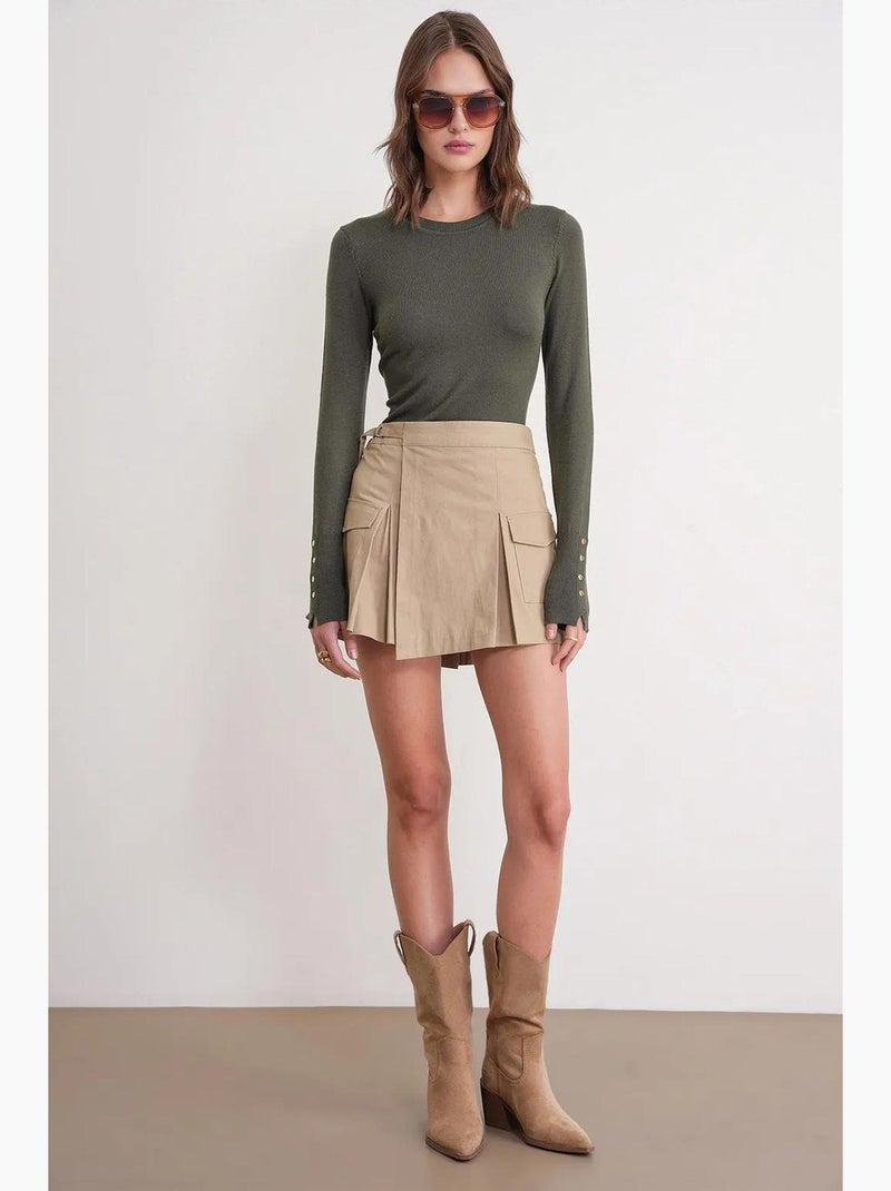 Maglione in maglia con girocollo mixray Cachi - Kiabi