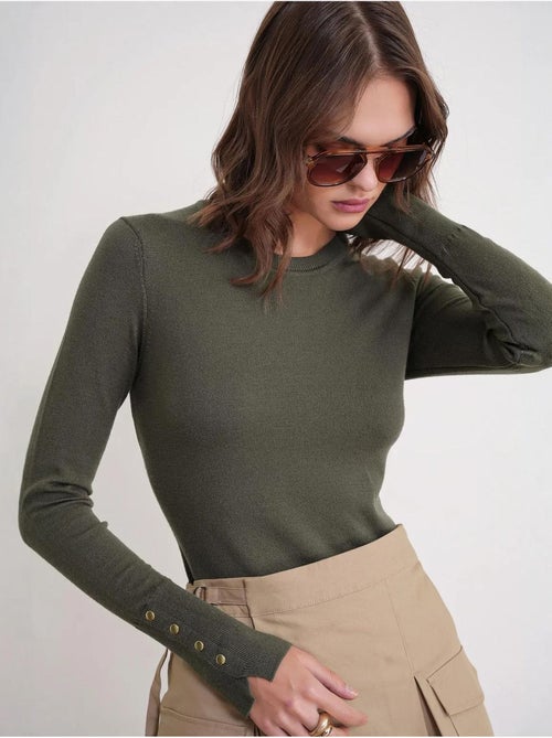 Maglione in maglia con girocollo mixray - Kiabi Maglione in maglia con girocollo mixray - Kiabi