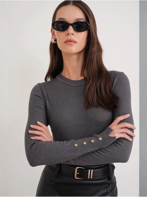 Maglione in maglia con girocollo mixray - Kiabi
