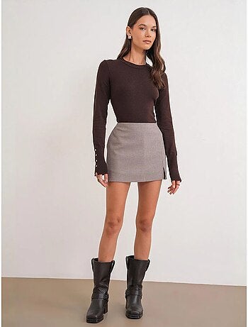 Maglione in maglia con girocollo mixray