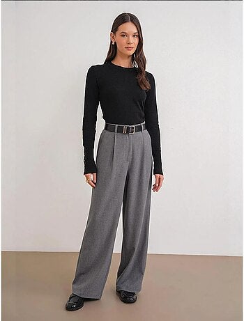 Maglione in maglia con girocollo mixray