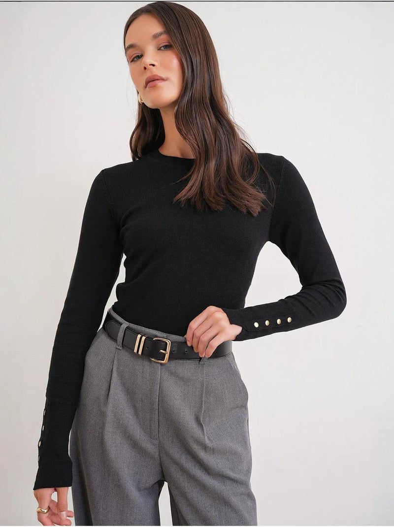 Maglione in maglia con girocollo mixray Nero - Kiabi