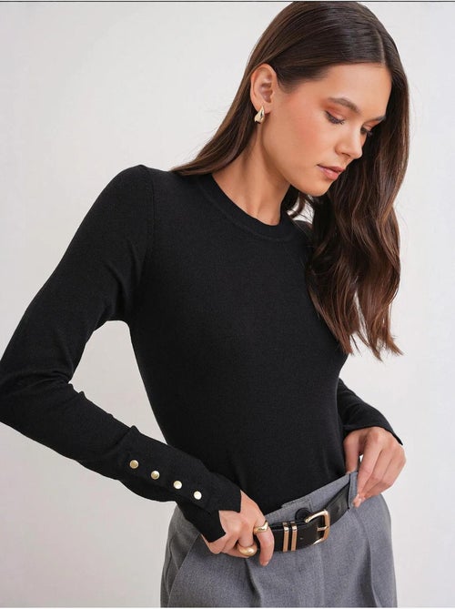 Maglione in maglia con girocollo mixray - Kiabi Maglione in maglia con girocollo mixray - Kiabi