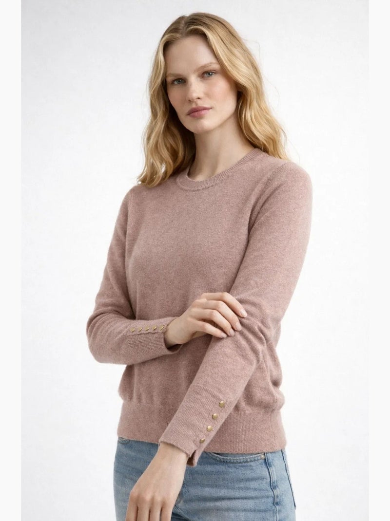Maglione in maglia con girocollo mixray Rosa antico - Kiabi