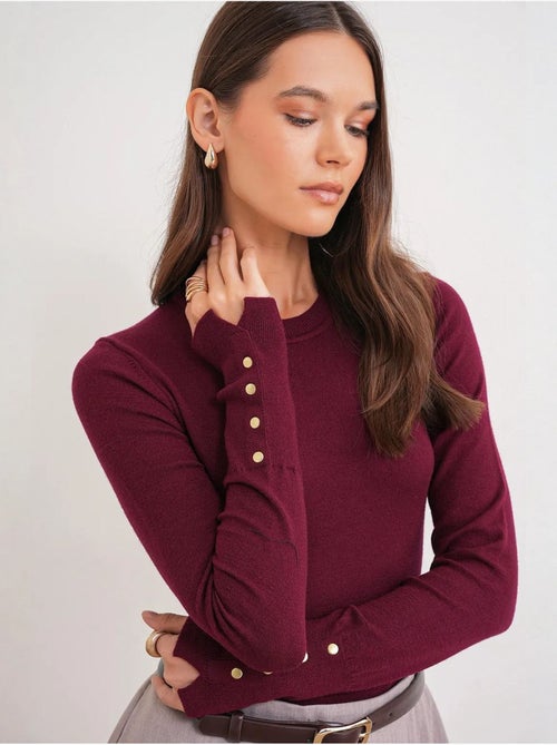 Maglione in maglia con girocollo mixray - Kiabi Maglione in maglia con girocollo mixray - Kiabi