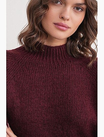 Maglione in maglia con mezzo collo alto mixray