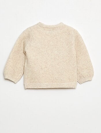 Maglione in maglia con motivo ciliegia in rilievo