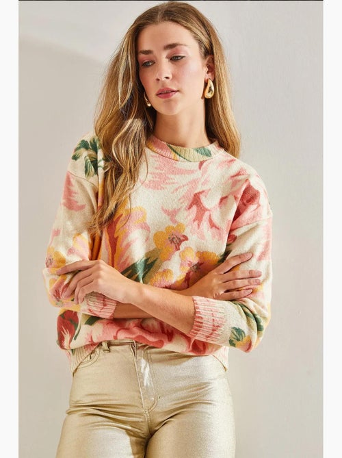 Maglione in maglia con motivo e girocollo lucci - Kiabi Maglione in maglia con motivo e girocollo lucci - Kiabi