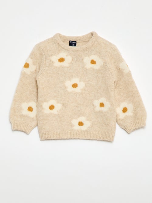 Maglione in maglia con motivo fantasia - Kiabi