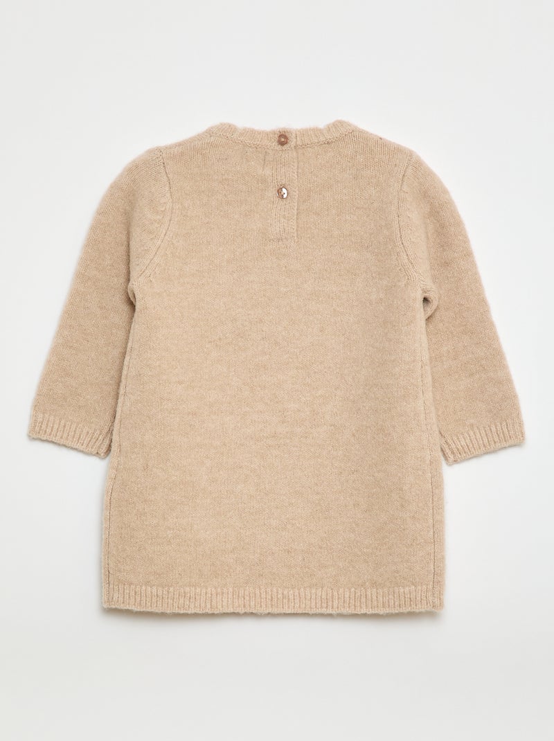 Maglione in maglia con motivo jacquard Beige - Kiabi