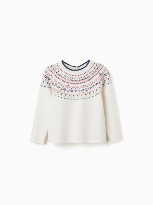 Maglione in maglia con motivo jacquard - Kiabi