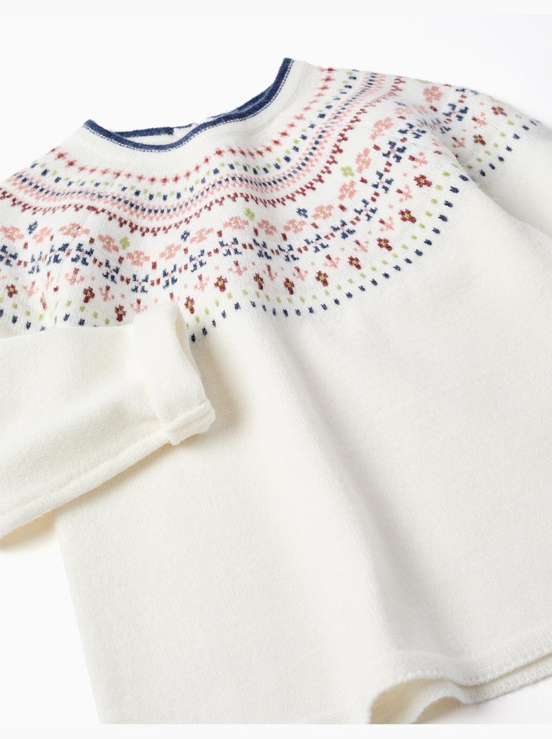 Maglione in maglia con motivo jacquard Bianco - Kiabi