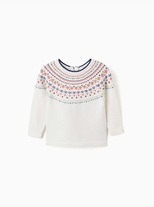 Maglione in maglia con motivo jacquard - Kiabi