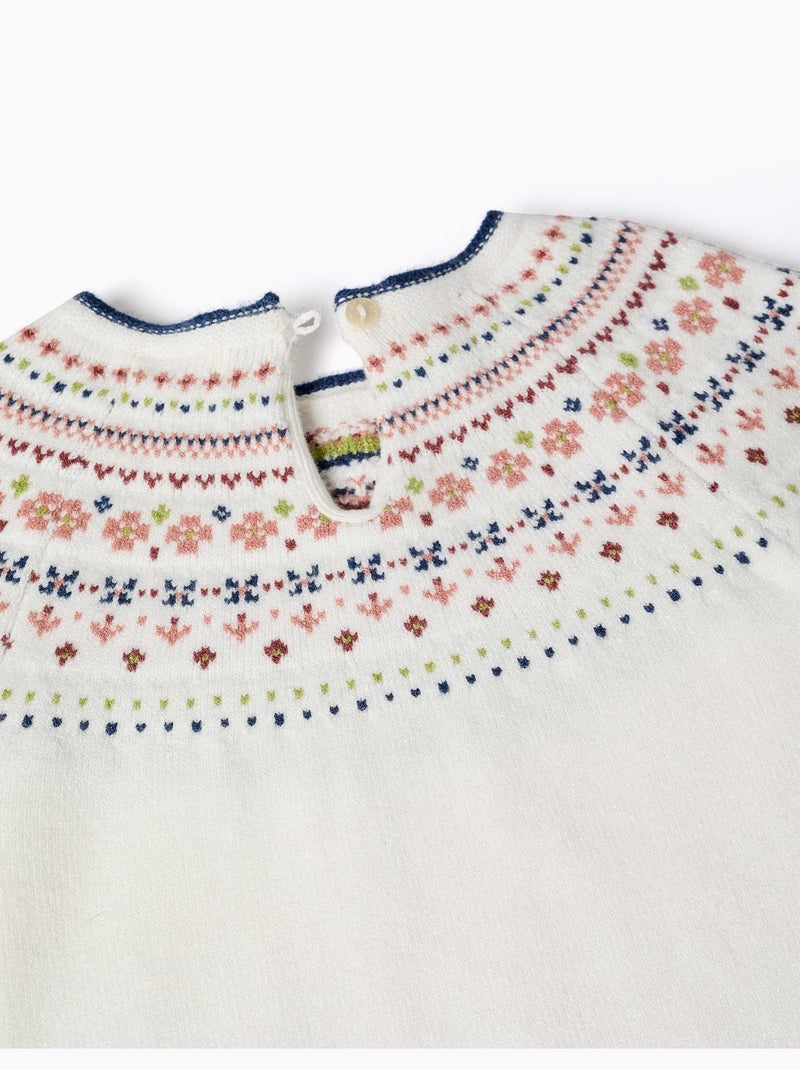 Maglione in maglia con motivo jacquard Bianco - Kiabi