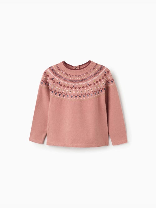 Maglione in maglia con motivo jacquard - Kiabi