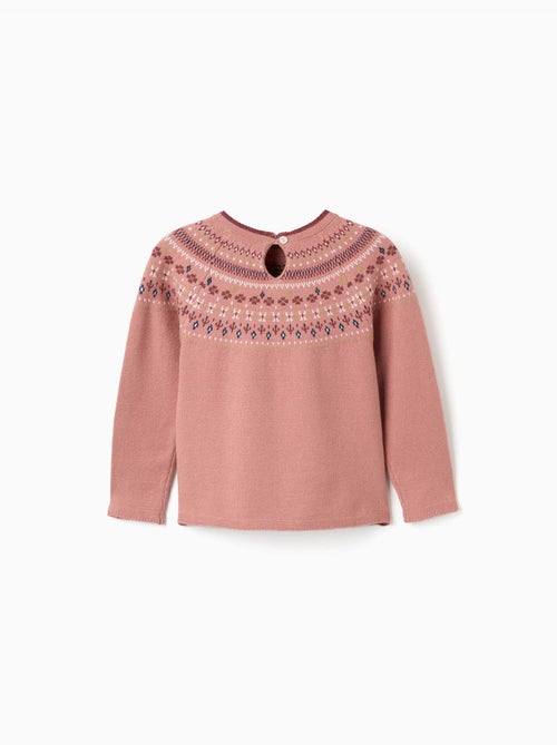 Maglione in maglia con motivo jacquard - Kiabi