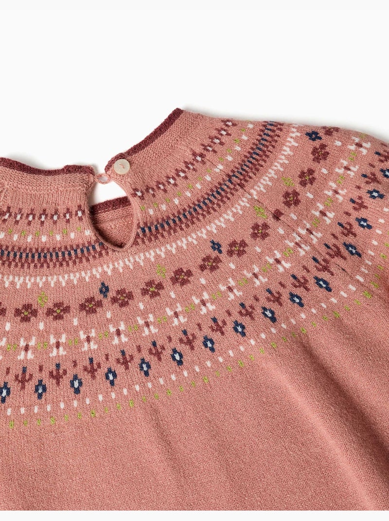 Maglione in maglia con motivo jacquard Rosa - Kiabi