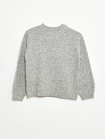 Maglione in maglia con fiocco in maglia a trecce sul davanti