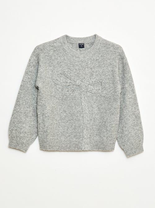 Maglione in maglia con nodo in maglia a trecce sul davanti - Kiabi