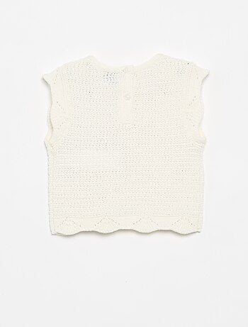 Maglione in maglia con ricami a \'cuori\'