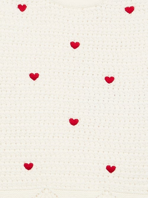 Maglione in maglia con ricami a 'cuori' - Kiabi Maglione in maglia con ricami a 'cuori' - Kiabi