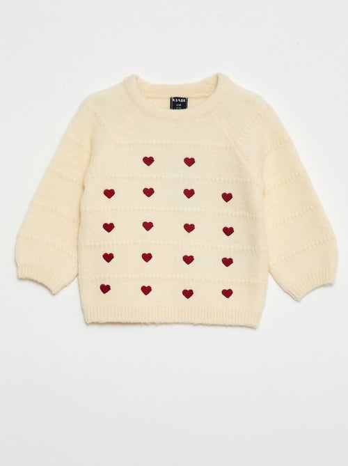 Maglione in maglia con ricami - Kiabi