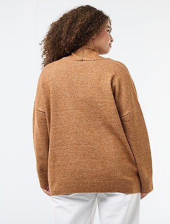 Maglione in maglia con sciarpa integrata