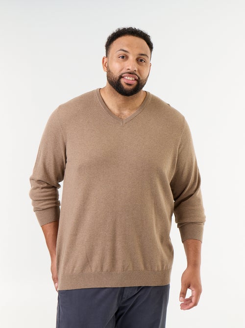 Maglione in maglia con scollo a V - Kiabi