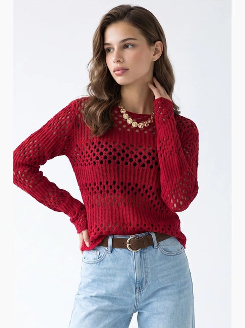 Maglione in maglia da donna mixray - Kiabi