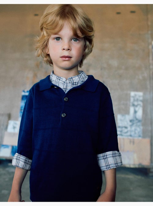 Maglione in maglia di cotone con linee in rilievo - Kiabi