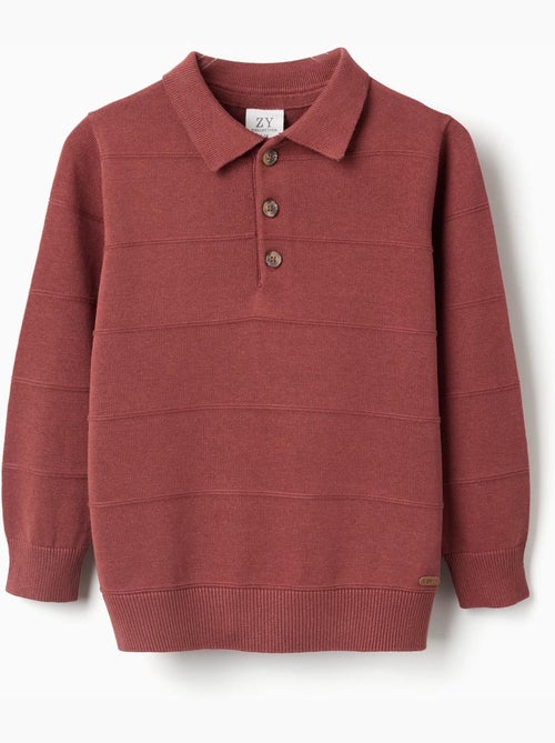 Maglione in maglia di cotone con linee in rilievo - Kiabi