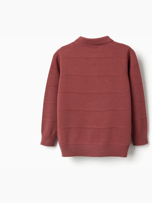 Maglione in maglia di cotone con linee in rilievo - Kiabi