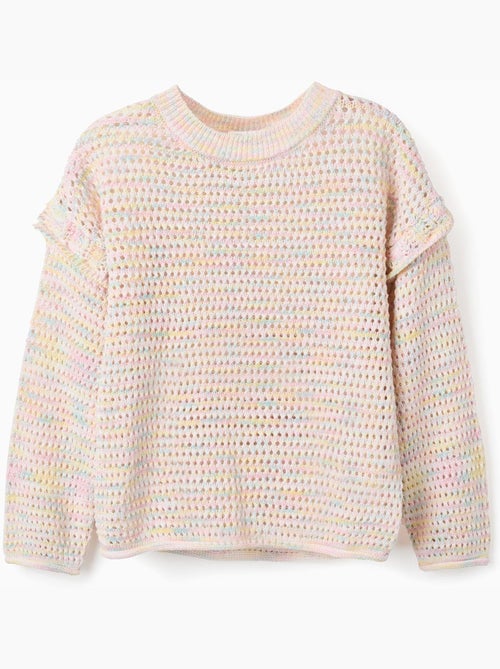 Maglione in maglia di cotone con volant - Kiabi